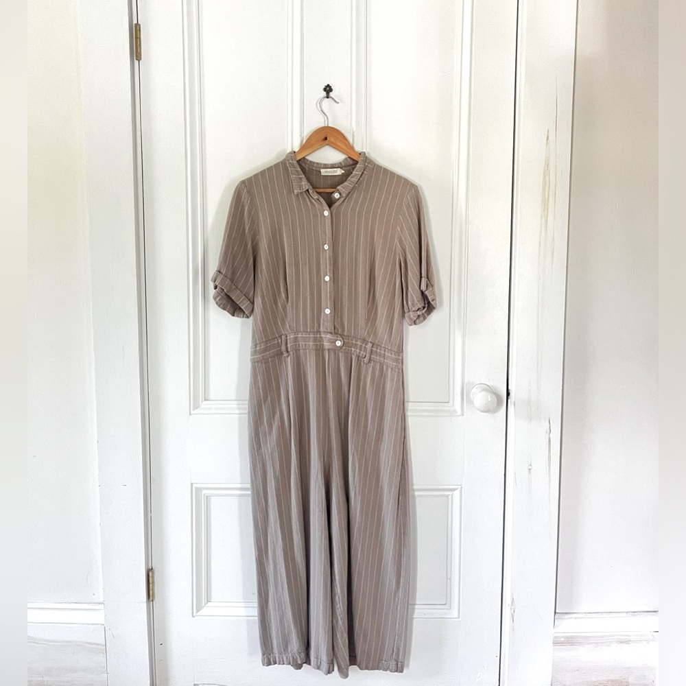 Roolee Wylie Wide Leg Pin-Striped Jumpsuit